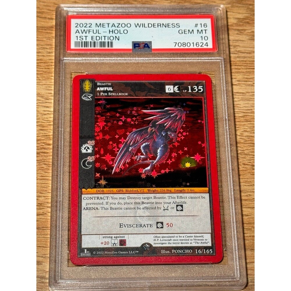 2022 Metazoo Awful Full‎ Holo 16/165 1st Edition Wilderness PSA 10 Gem Mint